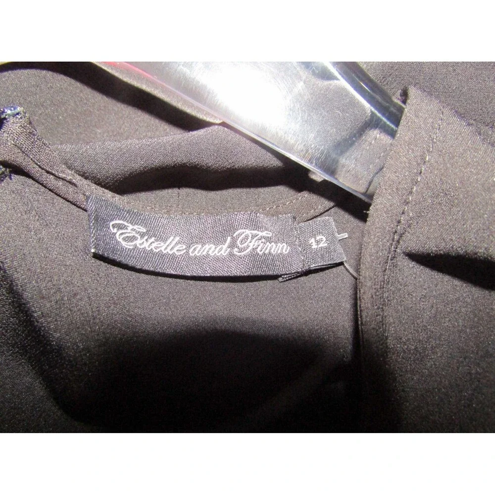 Estelle and Finn Dress NWT Black Pleated Bottom Retail $274 Womens Size 12